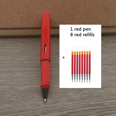 1kom Kemijska olovka + 8 punjenja Gel olovka s crnom plavom crvenom tintom Vrh 0,5 mm roler olovka Školski uredski pribor Pismarica