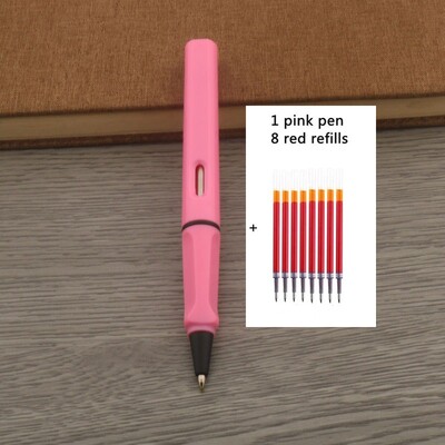 1kom Kemijska olovka + 8 punjenja Gel olovka s crnom plavom crvenom tintom Vrh 0,5 mm roler olovka Školski uredski pribor Pismarica
