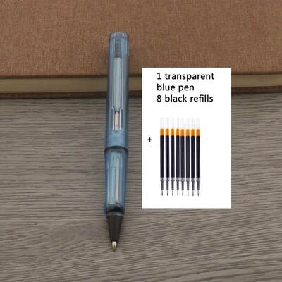 1kom Kemijska olovka + 8 punjenja Gel olovka s crnom plavom crvenom tintom Vrh 0,5 mm roler olovka Školski uredski pribor Pismarica
