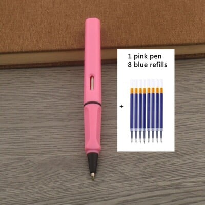 1kom Kemijska olovka + 8 punjenja Gel olovka s crnom plavom crvenom tintom Vrh 0,5 mm roler olovka Školski uredski pribor Pismarica