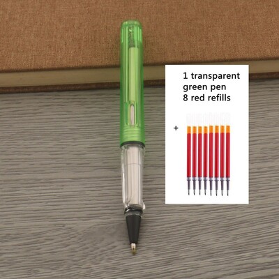 1kom Kemijska olovka + 8 punjenja Gel olovka s crnom plavom crvenom tintom Vrh 0,5 mm roler olovka Školski uredski pribor Pismarica