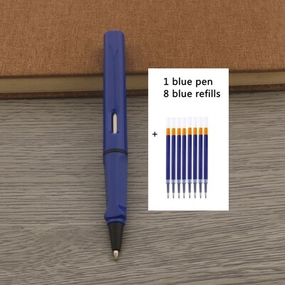 1kom Kemijska olovka + 8 punjenja Gel olovka s crnom plavom crvenom tintom Vrh 0,5 mm roler olovka Školski uredski pribor Pismarica