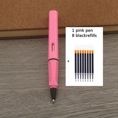 1kom Kemijska olovka + 8 punjenja Gel olovka s crnom plavom crvenom tintom Vrh 0,5 mm roler olovka Školski uredski pribor Pismarica