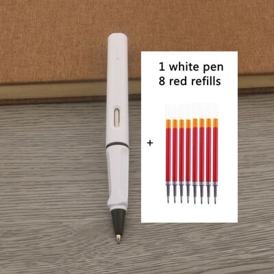 1kom Kemijska olovka + 8 punjenja Gel olovka s crnom plavom crvenom tintom Vrh 0,5 mm roler olovka Školski uredski pribor Pismarica