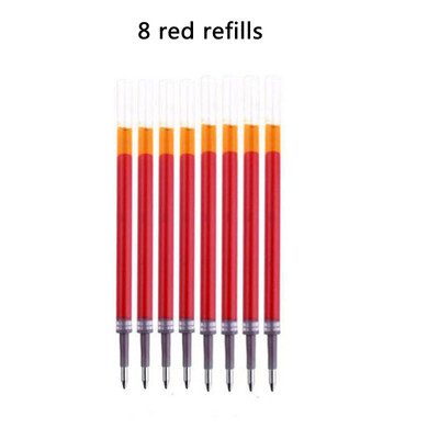 1kom Kemijska olovka + 8 punjenja Gel olovka s crnom plavom crvenom tintom Vrh 0,5 mm roler olovka Školski uredski pribor Pismarica