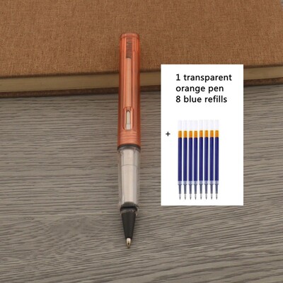 1kom Kemijska olovka + 8 punjenja Gel olovka s crnom plavom crvenom tintom Vrh 0,5 mm roler olovka Školski uredski pribor Pismarica