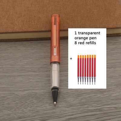 1kom Kemijska olovka + 8 punjenja Gel olovka s crnom plavom crvenom tintom Vrh 0,5 mm roler olovka Školski uredski pribor Pismarica