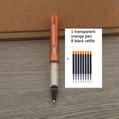 1kom Kemijska olovka + 8 punjenja Gel olovka s crnom plavom crvenom tintom Vrh 0,5 mm roler olovka Školski uredski pribor Pismarica