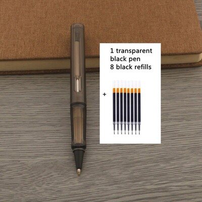 1kom Kemijska olovka + 8 punjenja Gel olovka s crnom plavom crvenom tintom Vrh 0,5 mm roler olovka Školski uredski pribor Pismarica