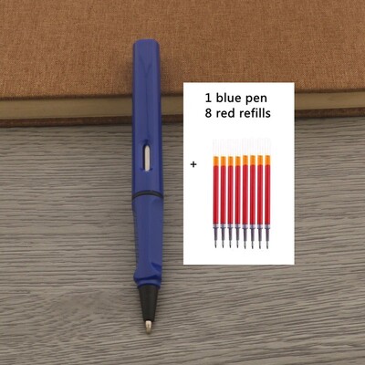 1kom Kemijska olovka + 8 punjenja Gel olovka s crnom plavom crvenom tintom Vrh 0,5 mm roler olovka Školski uredski pribor Pismarica