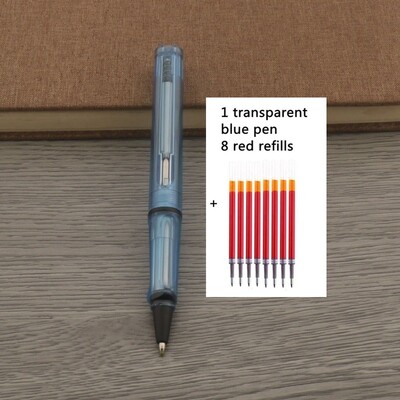 1kom Kemijska olovka + 8 punjenja Gel olovka s crnom plavom crvenom tintom Vrh 0,5 mm roler olovka Školski uredski pribor Pismarica
