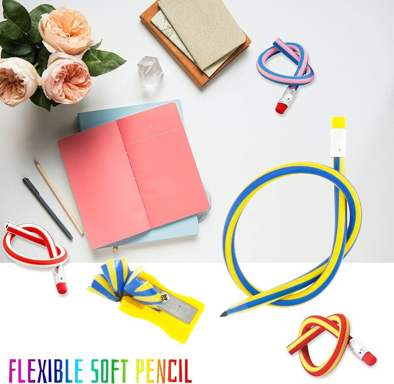 Dječje olovke od 40 komada Fleksibilne meke olovke u boji, meke olovke s gumicom za djecu, učenike, poklon, školski pribor