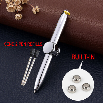 Anti-anksioznost Okretna olovka s potpisom Igračke za djecu s autističnim ADHD-om LED svjetlo fidget spinner dekompresijska kemijska olovka