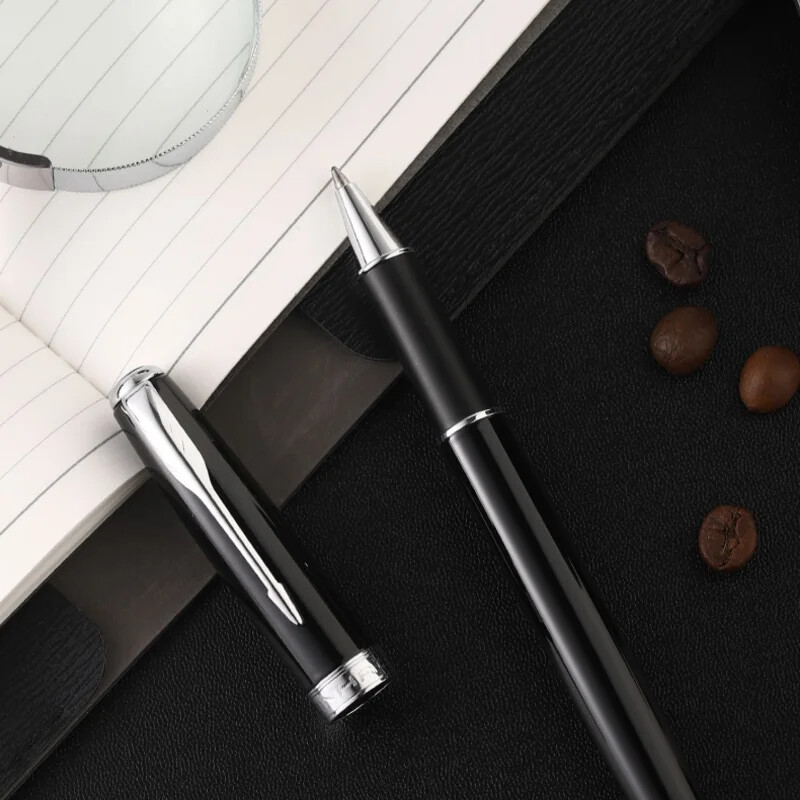 Jinhao 75 kemijska olovka Metalna crna/crno crvena Luksuzne elegantne olovke sa zamjenjivim punjenjem Pisaći školski uredski pribor Pribor