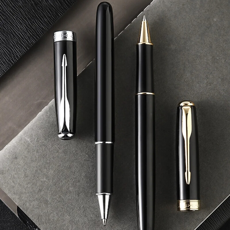 Jinhao 75 kemijska olovka Metalna crna/crno crvena Luksuzne elegantne olovke sa zamjenjivim punjenjem Pisaći školski uredski pribor Pribor