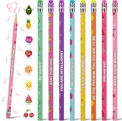 30 kom Mirisne olovke za djecu Inspirativne HB olovke s gumicama Cilindrične šarene zabavne drvene olovke Motivacijske grafitne P