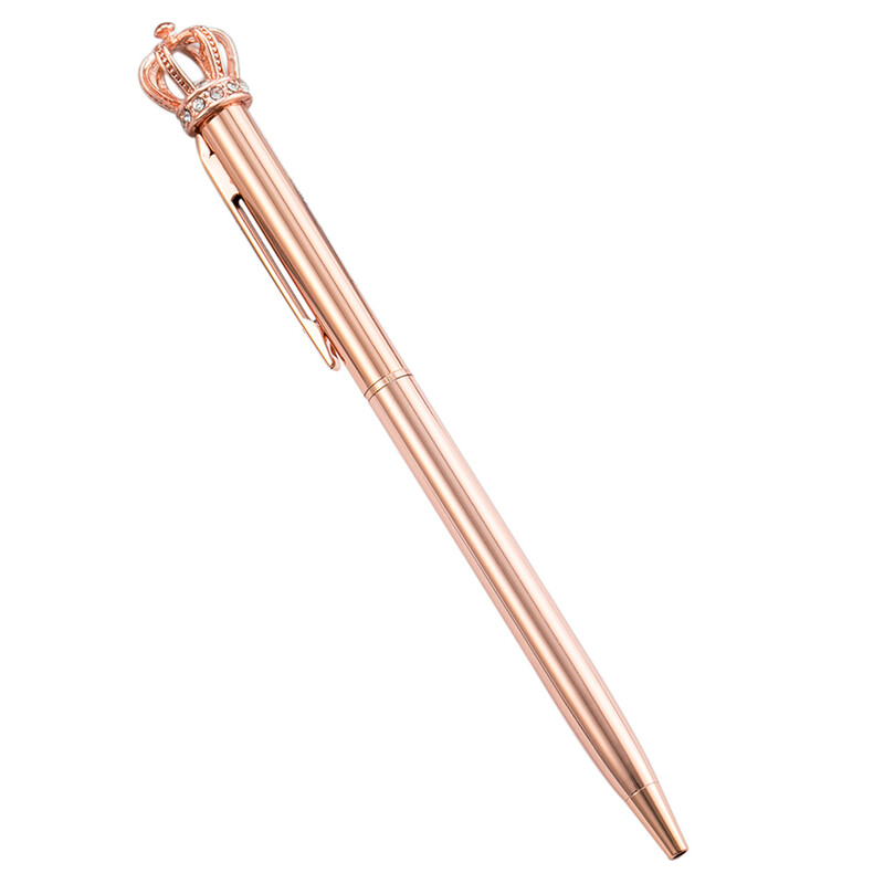 Ellen Brook 1 KOM Crystal Shiny Metal Crown Kemijska olovka Zanimljiva kemijska kemijska olovka Školski pribor Školski uredski pribor