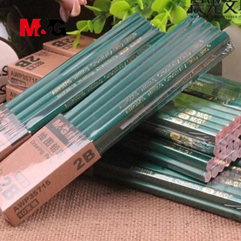 M&G standardne olovke 10 kom Black Hard 2B HB 2H Trokutasta poluga olovka pisaći pribor priroda drvena olovka za umjetničko slikanje