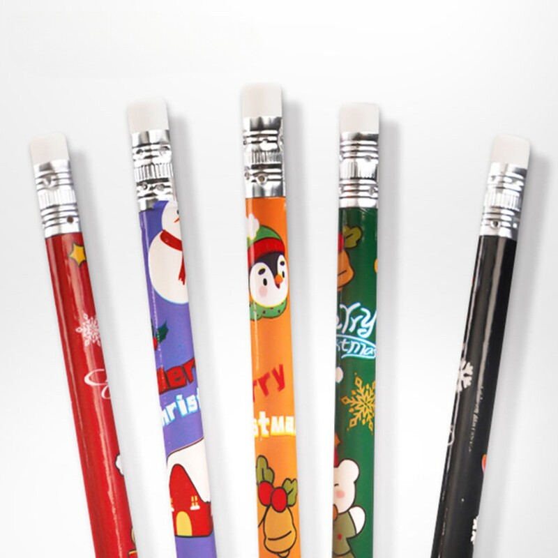 24 KOM. Božićna olovka HB drvena olovka, olovka za pisanje i slikanje, božićni dar, nasumične boje