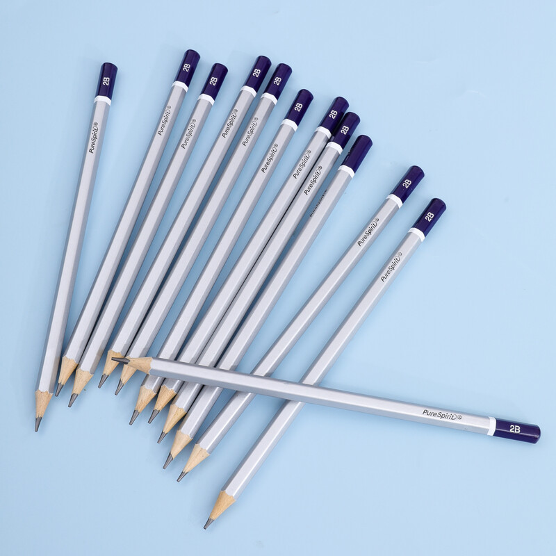 2B olovke za crtanje Olovka za skice 12 komada grafitnih profesionalnih crnih olovaka za crtanje i pisanje