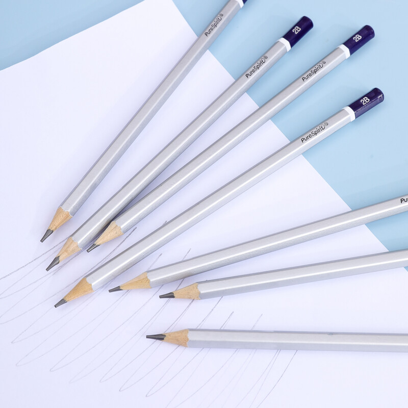 2B olovke za crtanje Olovka za skice 12 komada grafitnih profesionalnih crnih olovaka za crtanje i pisanje