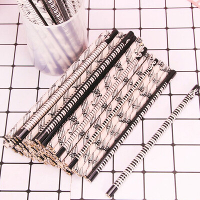 12 vnt., balti ir juodi spalvoti pieštukai, profesionalūs aliejiniai pieštukai, piešimo pieštukų rinkinys eskizų mokyklos mokinių meno reikmenys