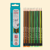 12kom HB grafitne olovke s trokutastim držačem, otporne na lomljenje, lako se oštre za pisanje, skiciranje, crtanje, crtanje, školski pribor