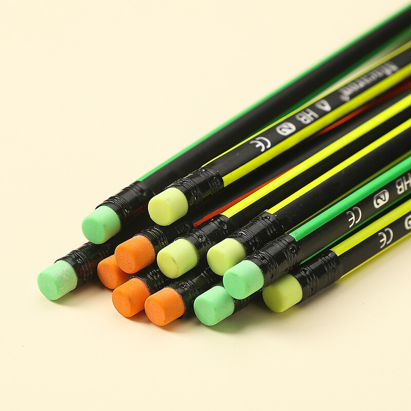 12kom HB grafitne olovke s trokutastim držačem, otporne na lomljenje, lako se oštre za pisanje, skiciranje, crtanje, crtanje, školski pribor