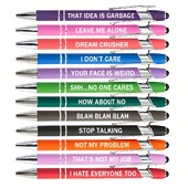 Inspirativne kemijske olovke od 12 komada s vrhom olovke, pisma s pismima, crna tinta, pisma za uredske citate na dodir