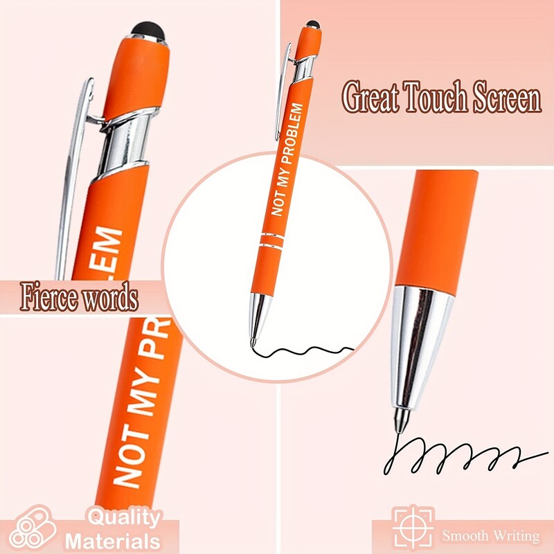 Inspirativne kemijske olovke od 12 komada s vrhom olovke, pisma s pismima, crna tinta, pisma za uredske citate na dodir