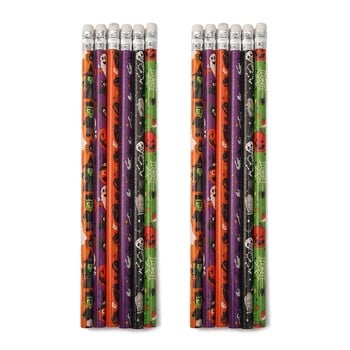 OFBK 6/12PCS Halloween Pencil with Eraser for Halloween Party Favor Gift Bag Gift Bag