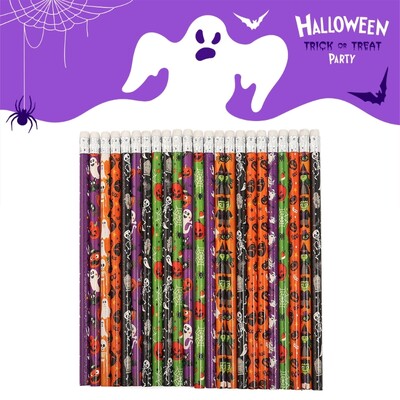 OFBK 6/12PCS Halloween Pencil with Eraser for Halloween Party Favor Gift Bag Gift Bag