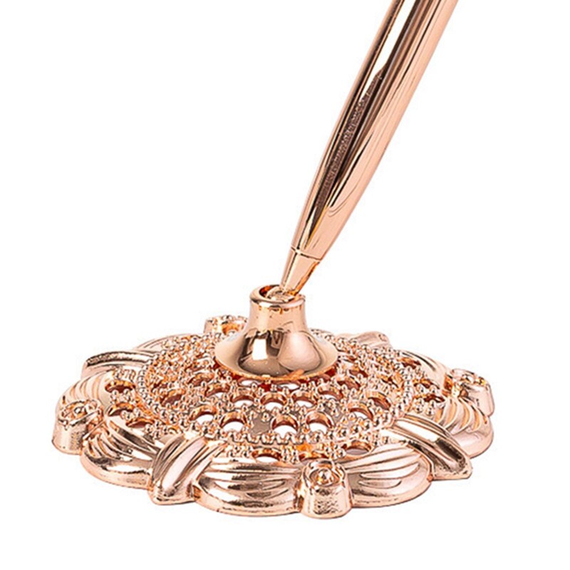 Lagana kreativna olovka za vjenčanje s metalnim postoljem za olovke Luksuzna stolna kemijska olovka za potpisivanje za poslovne događaje u kućnom uredu