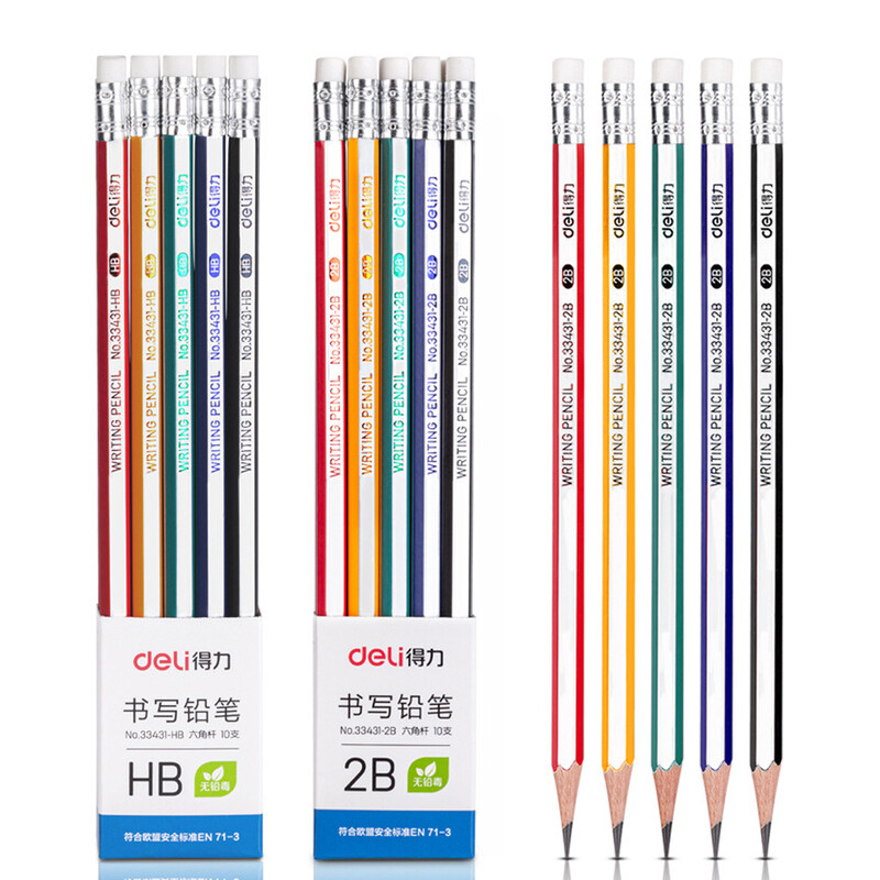 2B HB set drvenih olovaka s gumicom za učeničko crtanje Olovka za pisanje Djeca koja uče Olovka za školski pribor