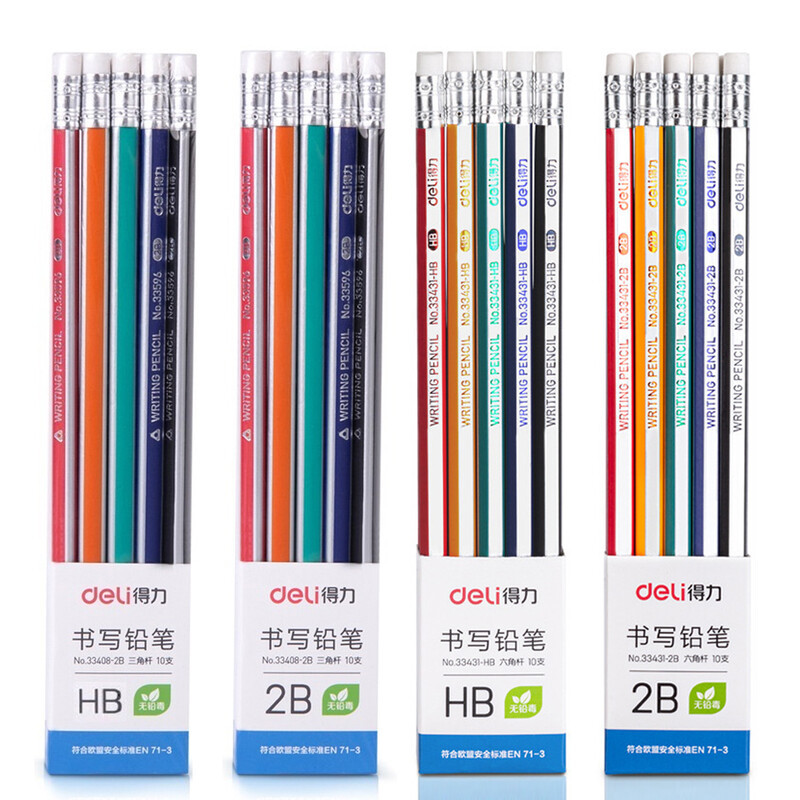2B HB set drvenih olovaka s gumicom za učeničko crtanje Olovka za pisanje Djeca koja uče Olovka za školski pribor