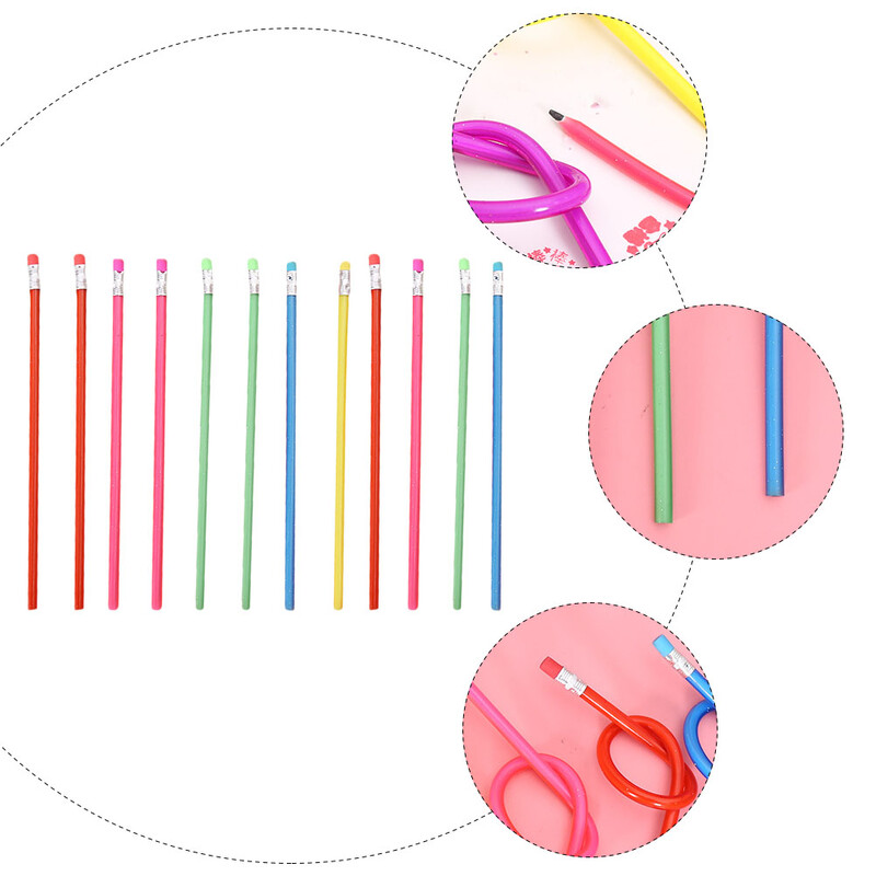 20 kom stalno sklopive olovke Bendy duge olovke za pisanje Dječji školski pribor Fleksibilni pribor za učenike Savitljiv