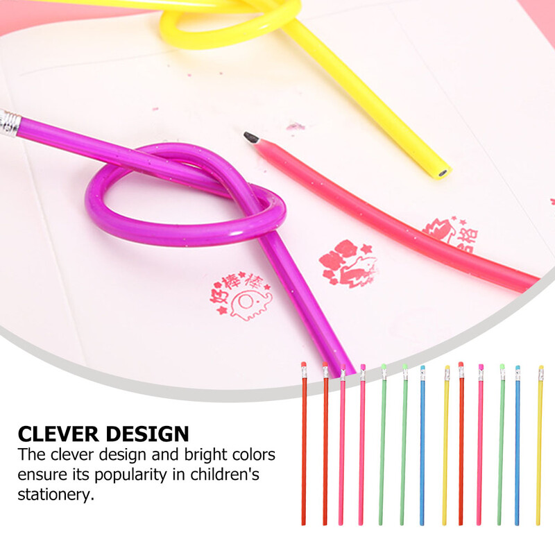 20 kom stalno sklopive olovke Bendy duge olovke za pisanje Dječji školski pribor Fleksibilni pribor za učenike Savitljiv