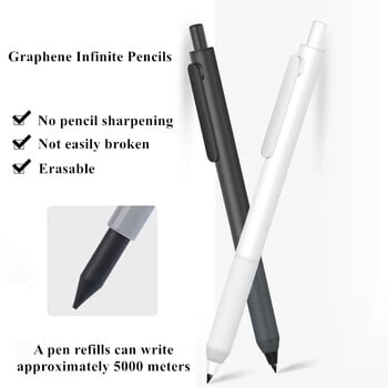 2 τεμ. HB Eternal Mechanical Pencils + 10Pcs Refill Unlimited Writing Inkless Pen Art Sketch Painting Painting Paintings, Χαρτικά γραφείου