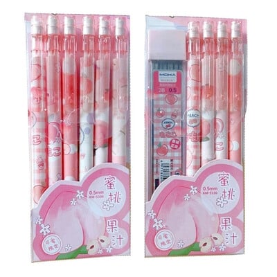 Kawaii Mechanical Pencil set 0,5/0,7mm 2B Refill Cute Cartoon Automatic Pencils School Supplies Office Child Gift Statione