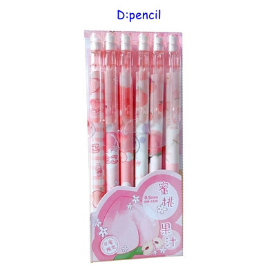 Set de creioane mecanice Kawaii 0,5/0,7 mm 2B reumplere drăguț desene animate creioane automate rechizite de birou pentru școală stație cadou pentru copii