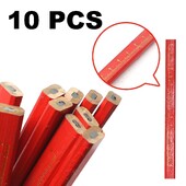 10 бр./компл. Дърводелски моливи Дървообработващ молив с мащаб Черен олово Специална писалка за маркиране Направи си сам строител Дърводелски инструмент Химикалка