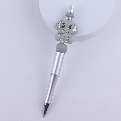 DIY kemijske olovke s perlama Životinja s crtanim crtama Koala Slon Silikonska olovka s perlama Šarena plastična višenamjenska kemijska olovka