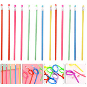 20 бр. Студентски меки гъвкави моливи Необичайни подаръци Подаръци Готини забавни Огъваеми детски вкусове Постоянно сгъваеми