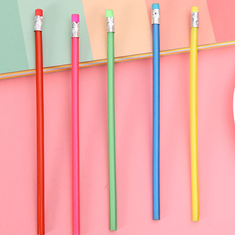 20 бр. Студентски меки гъвкави моливи Необичайни подаръци Подаръци Готини забавни Огъваеми детски вкусове Постоянно сгъваеми