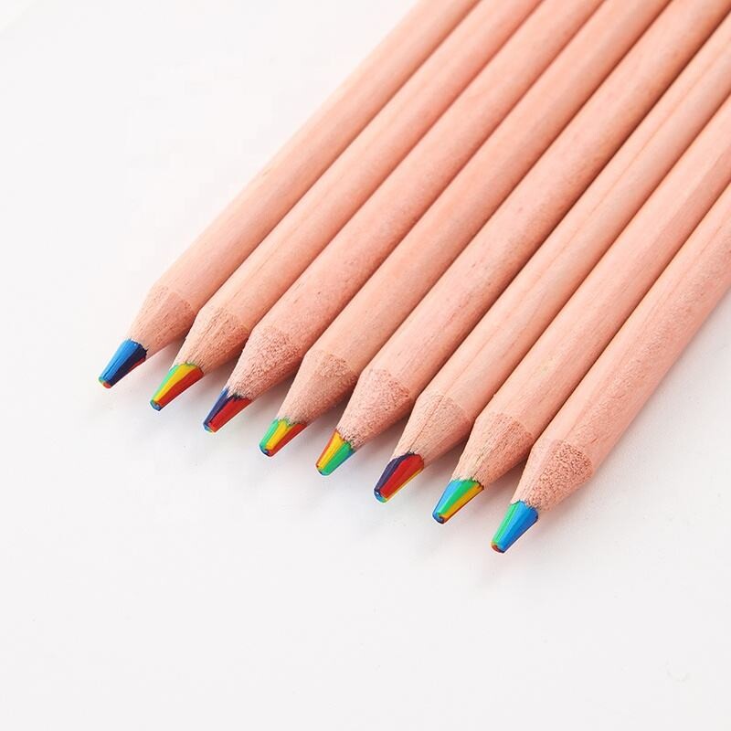 10kom/Set Kawaii olovka u boji 7 boja olovka Koncentrični gradijent Bojice Poklon za djecu Olovke u boji Umjetničko slikarstvo Crtanje tiskanice