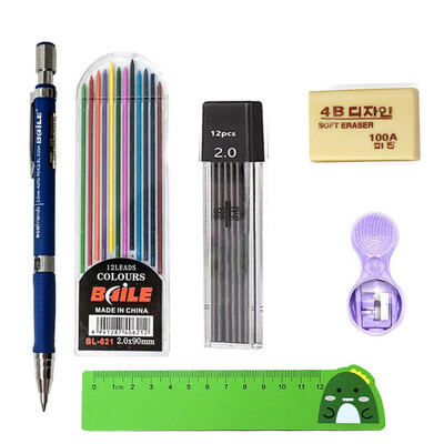 2,0 mm set mehaničkih olovaka 2B automatske olovke s ulošcima u boji/crne boje za nacrte crteža, izradu, umjetničke skice