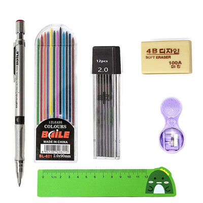 2,0 mm set mehaničkih olovaka 2B automatske olovke s ulošcima u boji/crne boje za nacrte crteža, izradu, umjetničke skice