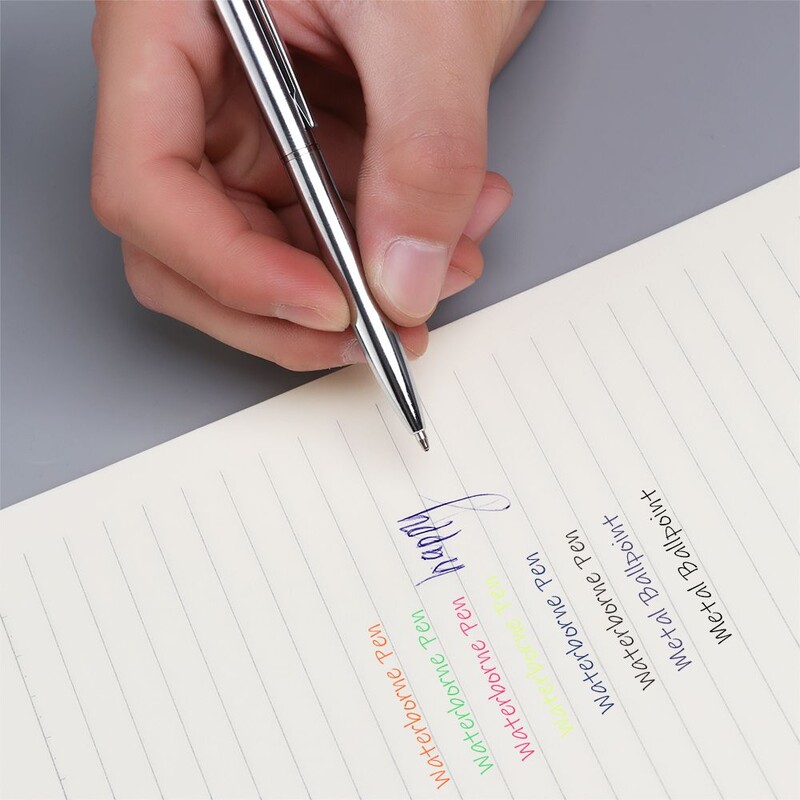1PC prijenosna mini vodena metalna kemijska olovka Višebojna punjenja Olovka s potpisom Alat za pisanje Uredski školski pribor