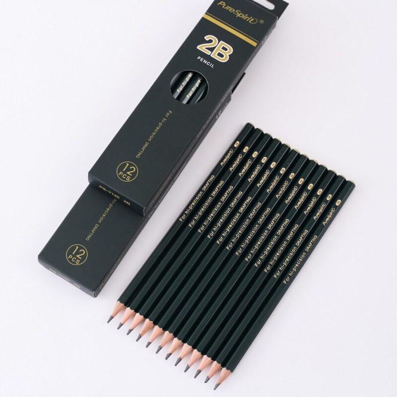 12 бр. 2B Графитни професионални моливи за рисуване Молив за скици Черни моливи за скициране