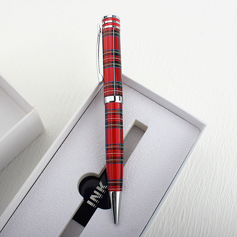 Kemijska olovka s uzorkom crvene linije Luksuzna poslovna ispitna Metalna vrhunska olovka s potpisom
